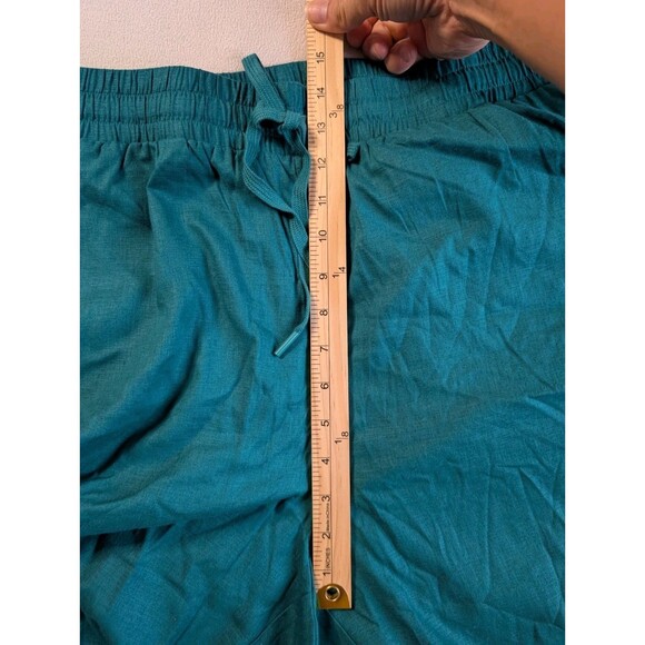 Universal Standard Womens Sayville Linen Drawstring Pants Aurora Blue 2X - Picture 9 of 9
